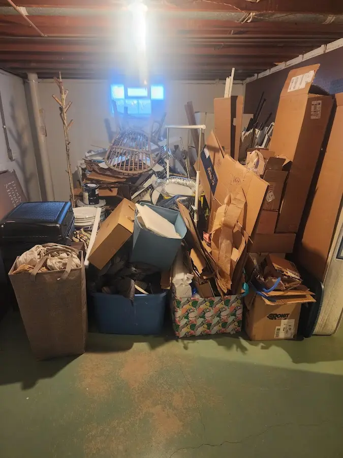 Roll-off dumpster container at job site for 4 Yard Dumpster Rental in Gypsum